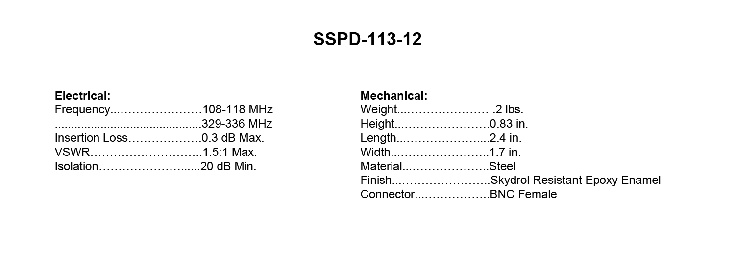 SSPD-113-12_Specs
