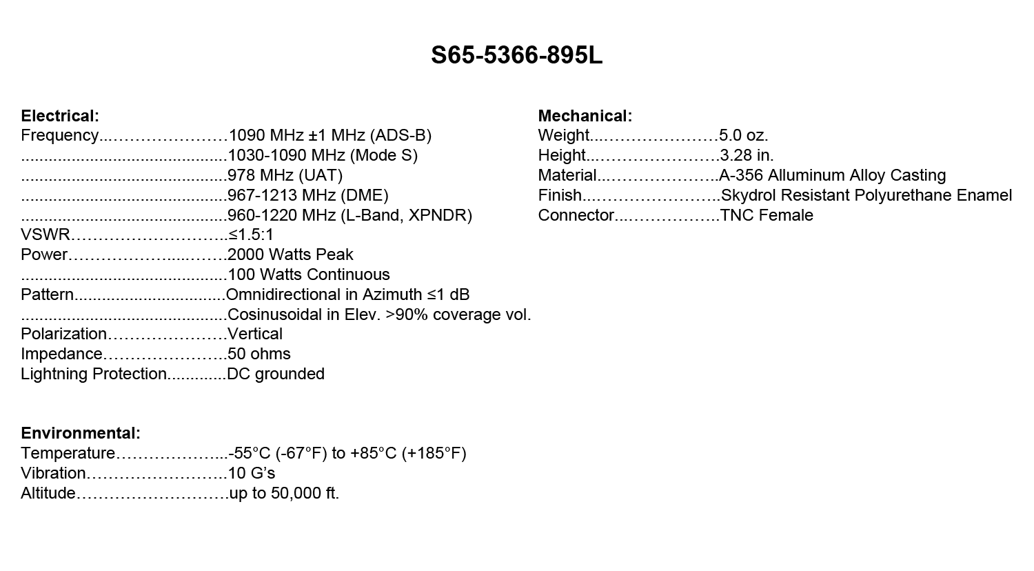 S655366895L_Specs Sensor Systems Inc., Aircraft Antenna