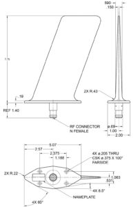 S65-1016 drawing - Sensor Systems Inc., Aircraft Antenna